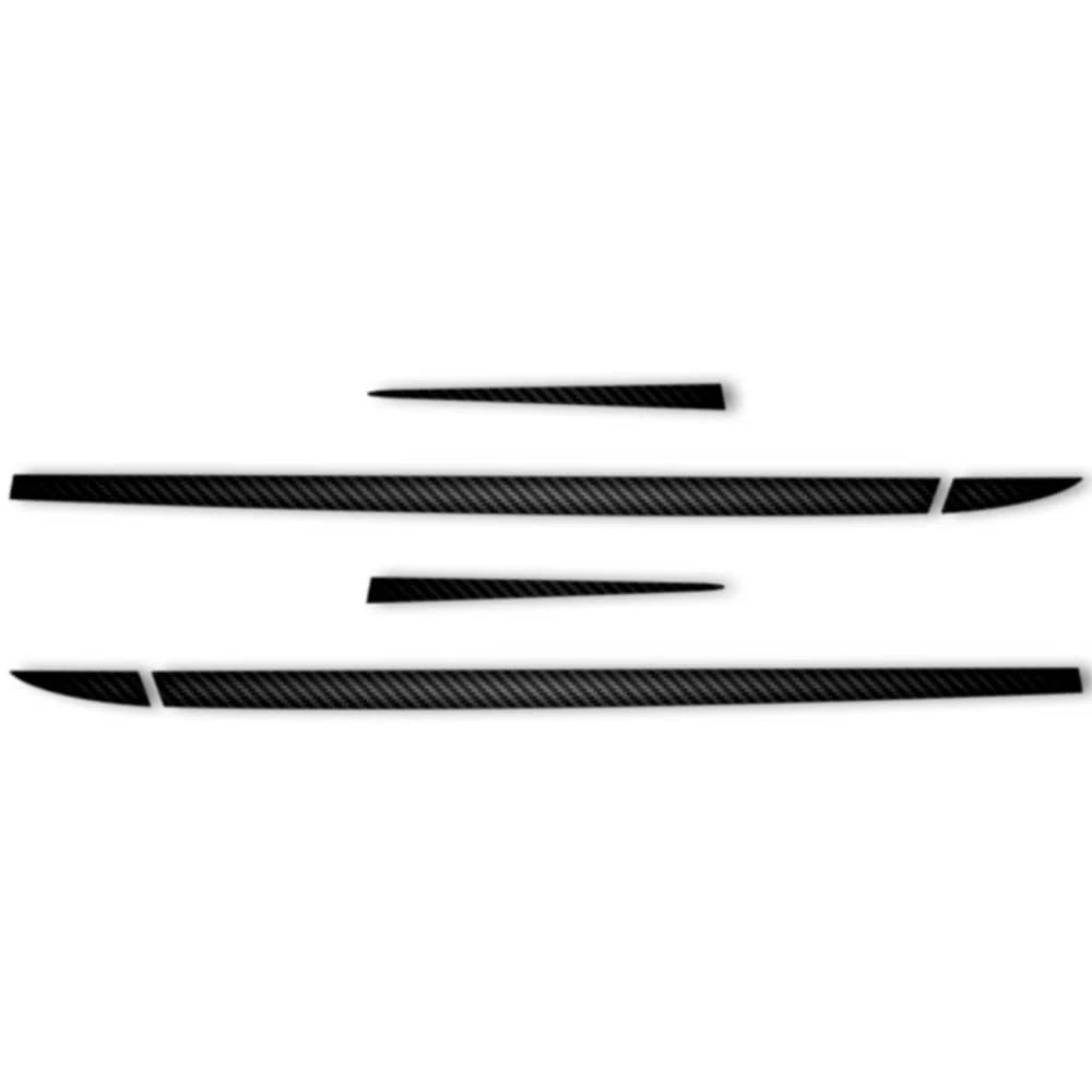 6pc Carbon Fiber 1 1/4" Tapered Accent Trim for 2009-2015 Jaguar XF