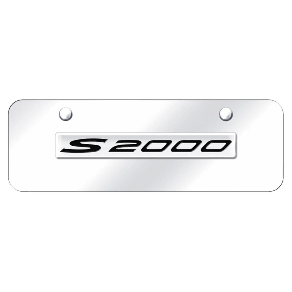 Chrome Name on Chrome Mini License Plate - Officially Licensed for Honda S2000
