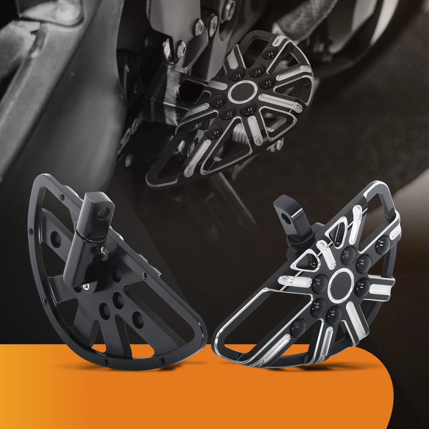 360° Rotating Foot Pegs for Harley-Davidson Softail/Touring/Dyna (2010–2020)