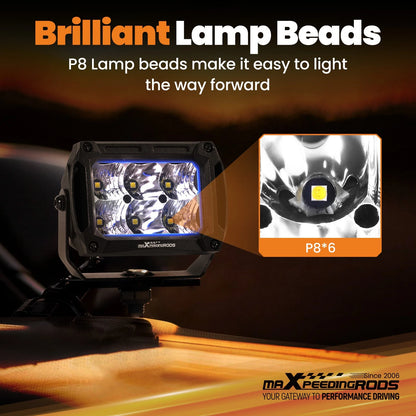 4.4 in 60W LED Driving Lights for Truck ATV (2010–2024)