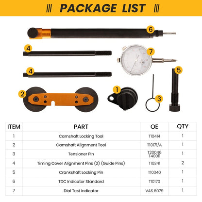 Camshaft Timing Locking Tool Set for Audi A3/A1 (2010–2019)