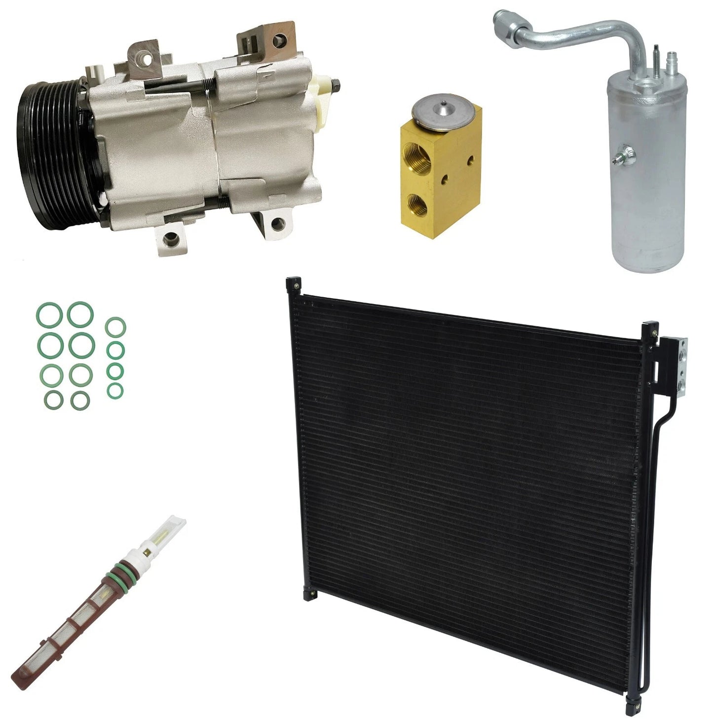 AC Compressor Kit With Condenser for Ford Excursion 7.3L (2000–2005)