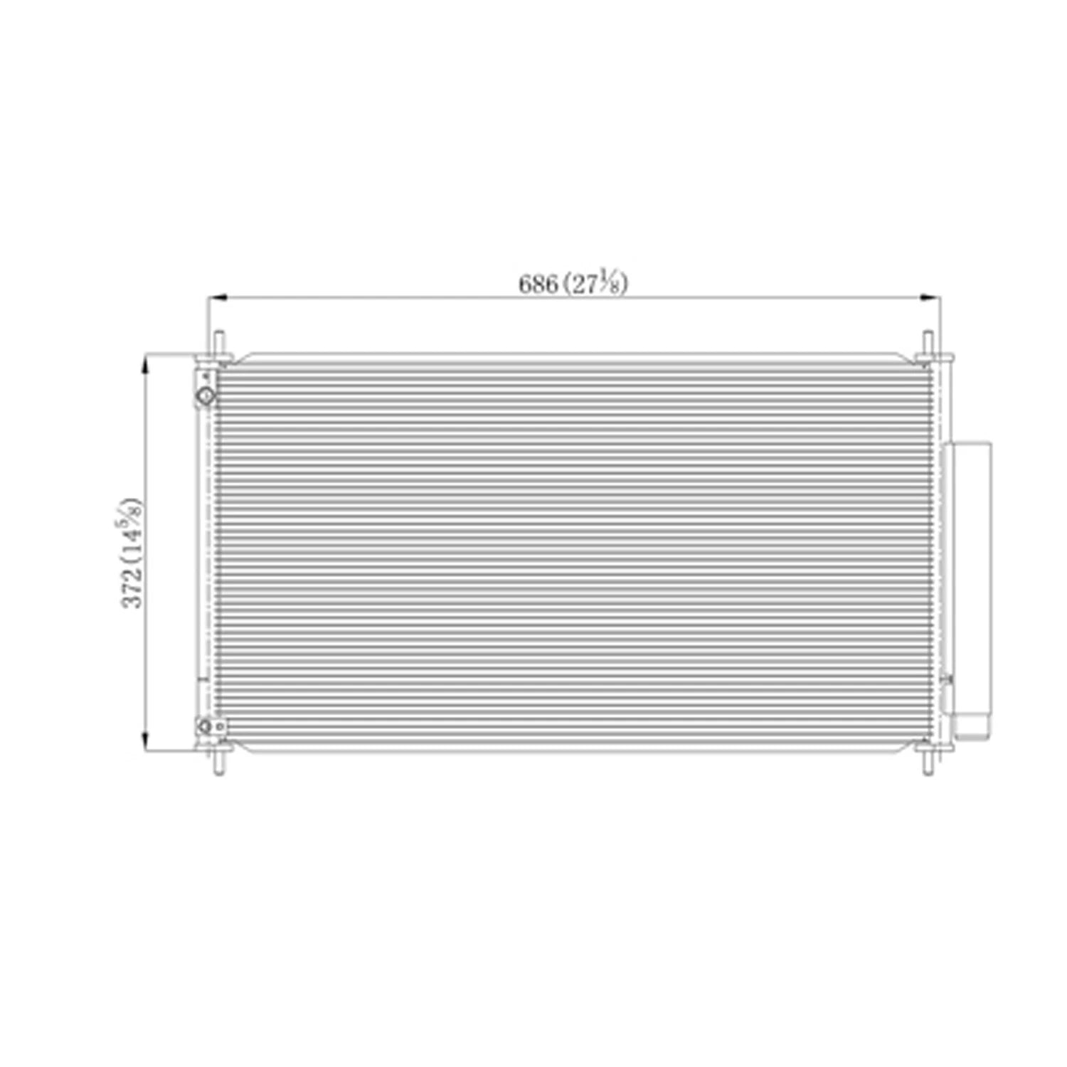 Replacement A/C Condenser Repair Part For 2012-2015 Honda Civic Coupe