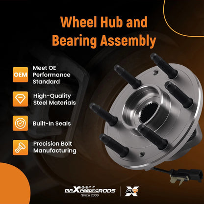 Front Wheel Bearing Hub Pair for Chevrolet Silverado 1500 (2014–2018)
