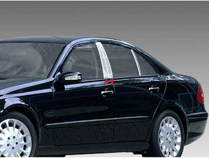 4pc. Luxury FX Chrome Pillar Post Trim for 2003-2009 Mercedes E Class