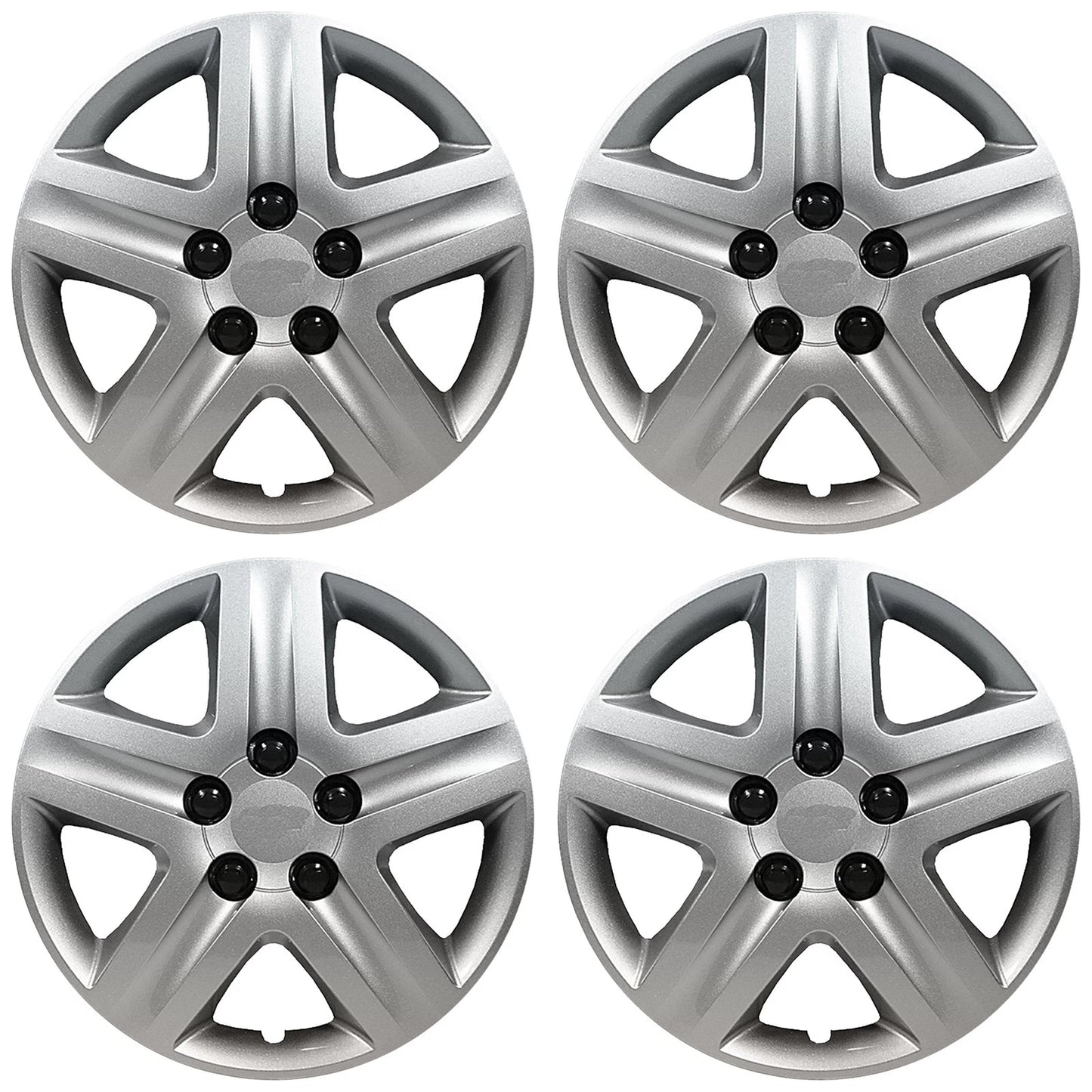 17" Silver Push-On Wheel Cover Hubcaps for Steel Wheels - Monte Carlo Style