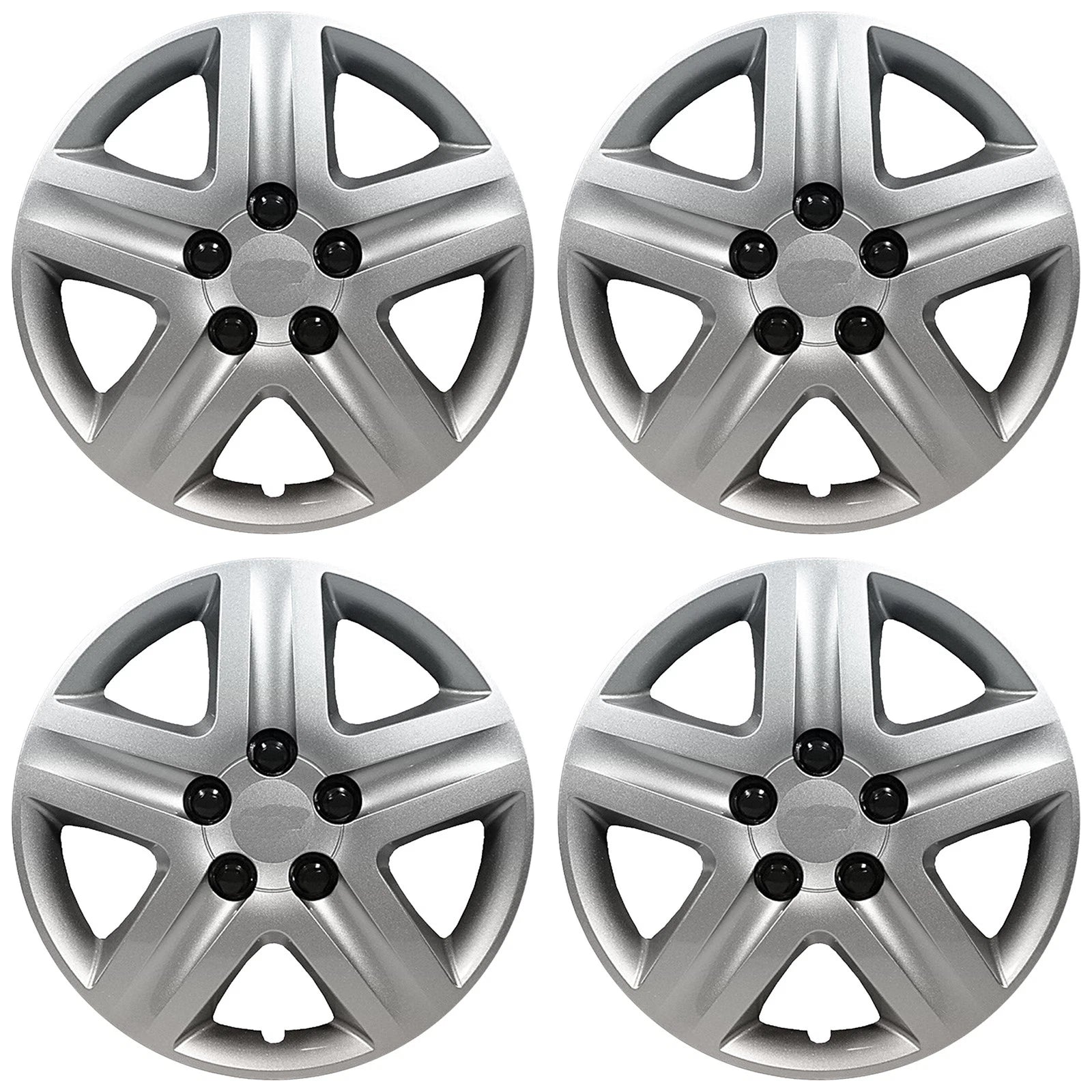 17" Silver Push-On Wheel Cover Hubcaps for Steel Wheels - Monte Carlo Style