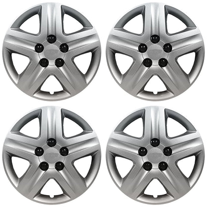 17" Silver Push-On Wheel Cover Hubcaps for Steel Wheels - Monte Carlo Style