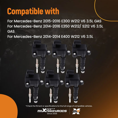 Ignition Coil & Spark Plug Kit for Mercedes E-Class (2014–2016)