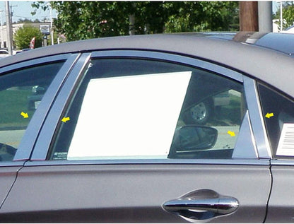 8pc. Luxury FX Chrome Pillar Post Trim fit for 2011-2014 Hyundai Sonata