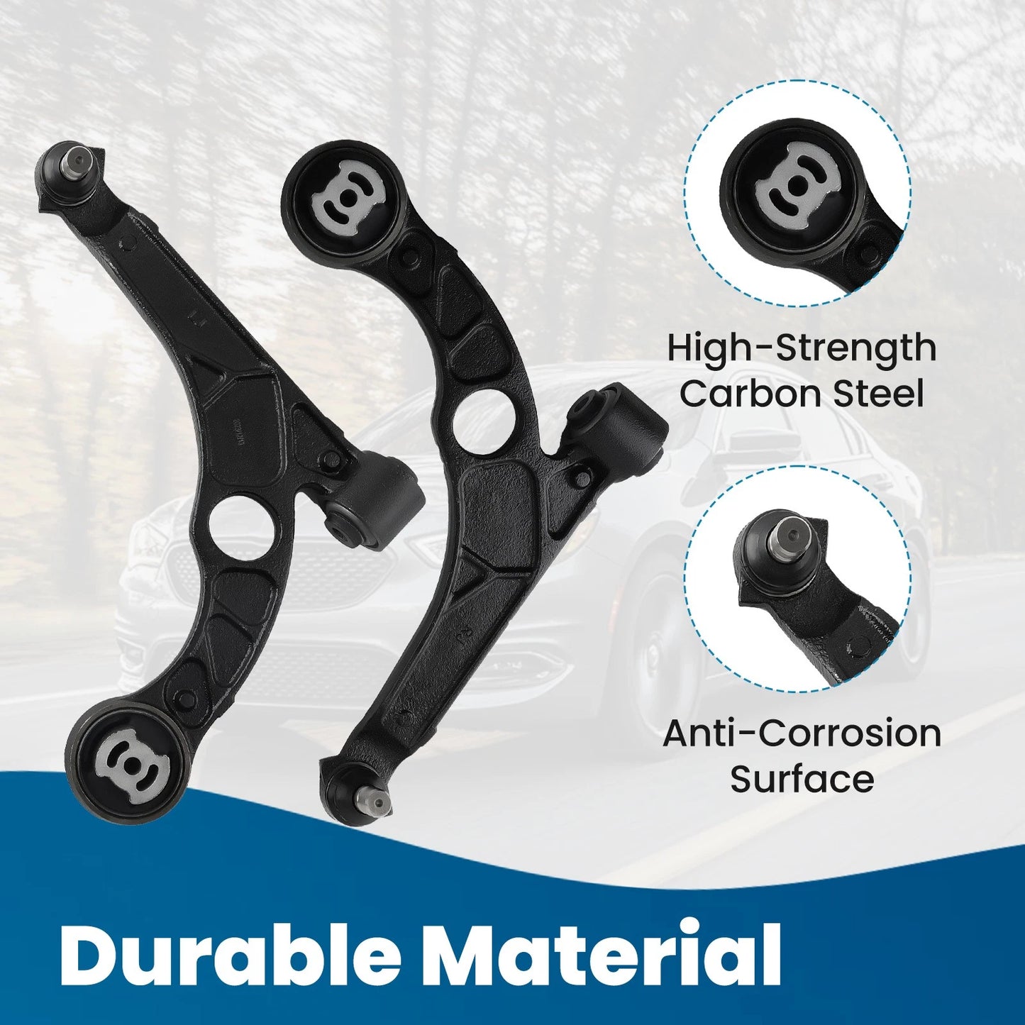 Front Lower Control Arms Pair for Dodge Dart 2013–2016 Chrysler 200 (Left & Right)