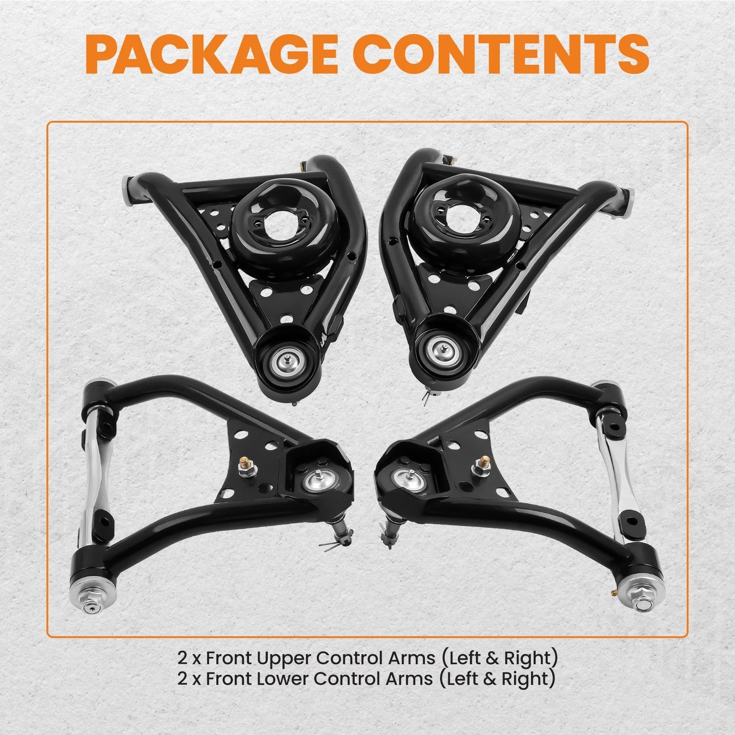 Front Tubular Control Arms Set for Chevrolet Camaro & Nova (1967–1974)