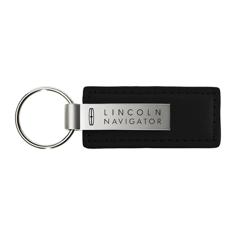 Black Leather Keychain - Officially Licensed for Lincoln Navigator