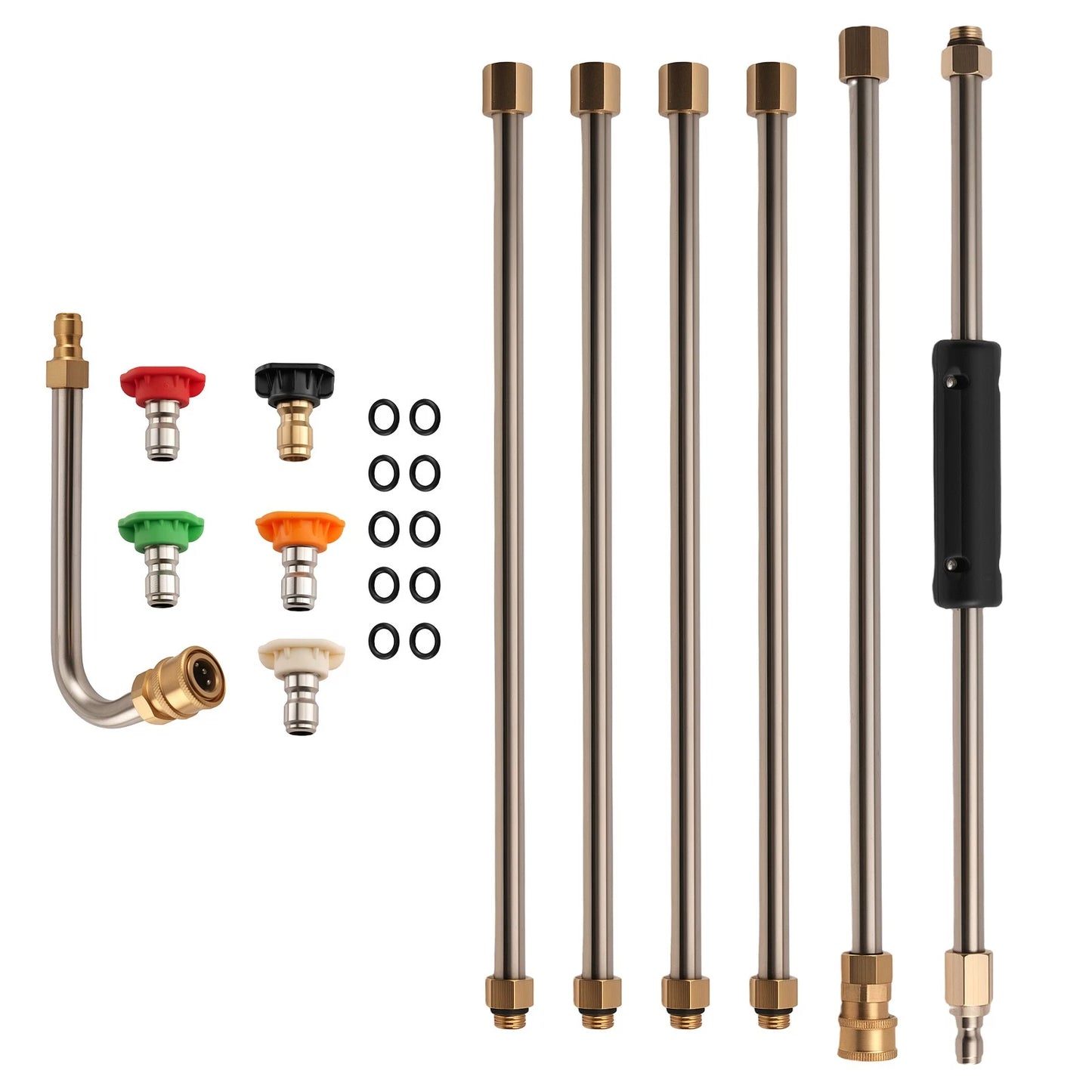 4000 PSI 15 in Pressure Washer Extension Wand for Stainless Steel Brass (6)