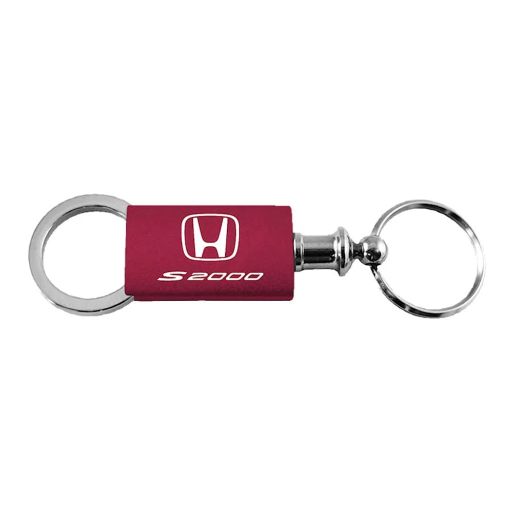 Burgundy Anodized Aluminum Valet Keychain - Officially Licensed for Honda S2000