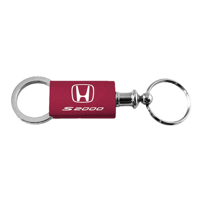 Burgundy Anodized Aluminum Valet Keychain - Officially Licensed for Honda S2000