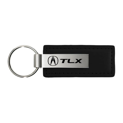 Black Leather Keychain KC1540.TLX - Officially Licensed for Acura TLX