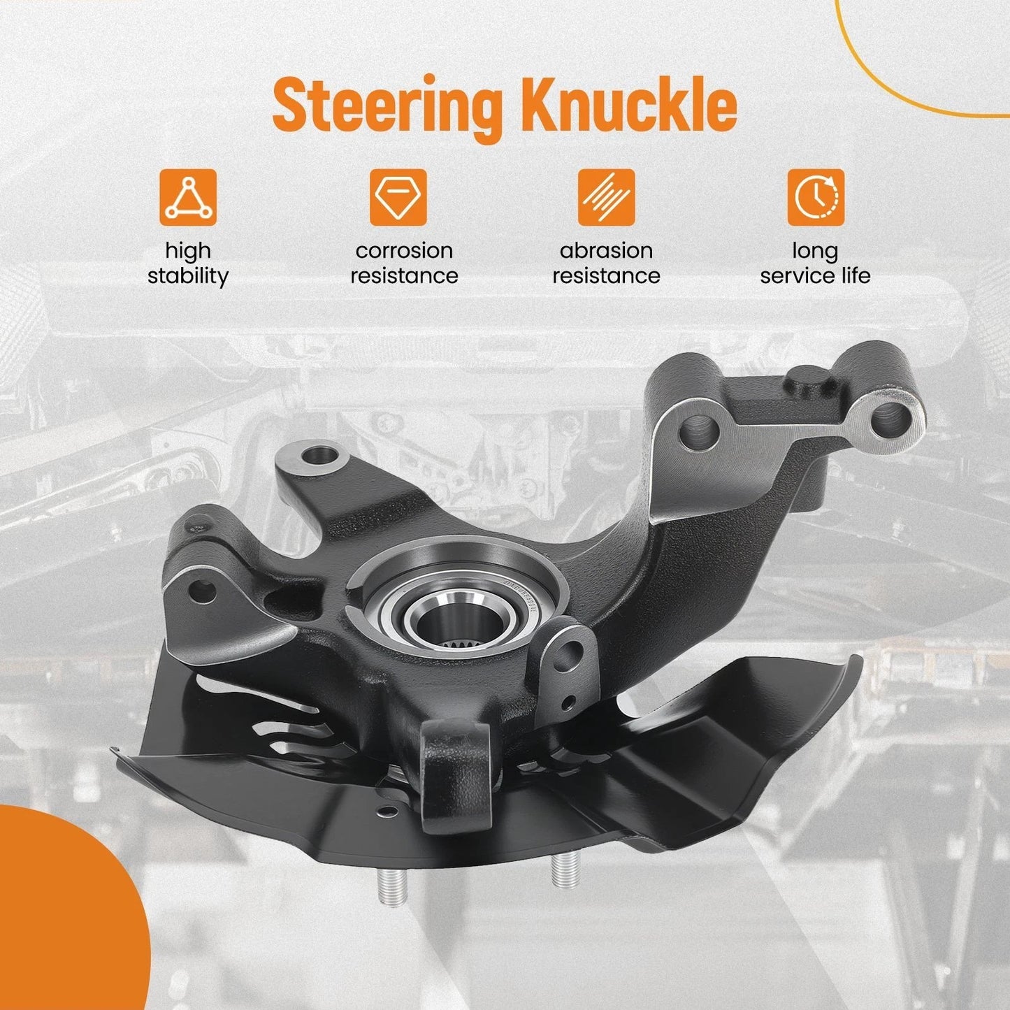 Front Passenger Side Steering Knuckle Hub for Mazda CX-7/CX-9 (2007–2015)