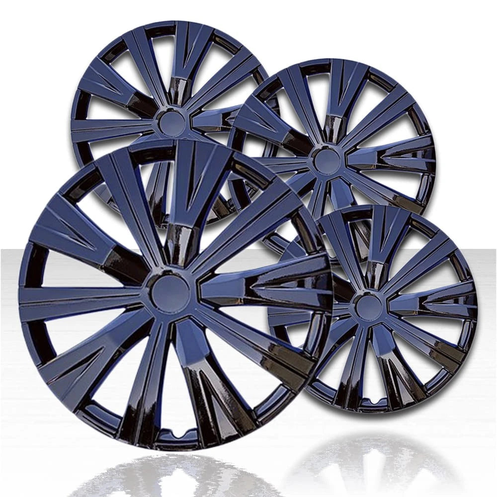 16" 10 Spoke Gloss Black Wheel Covers with Toyota Camry Style (Set of 4)
