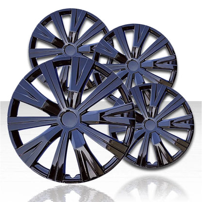 16" 10 Spoke Gloss Black Wheel Covers with Toyota Camry Style (Set of 4)