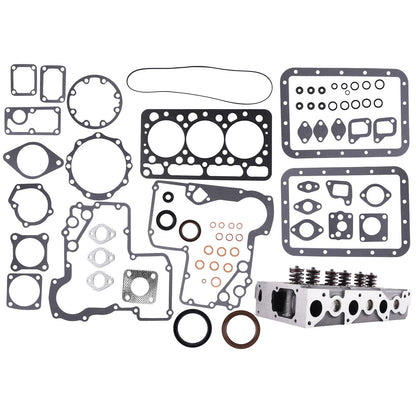 Complete Cylinder Head with Valves and Full Gasket Kit for Kubota (D850–D950, 1974–1985)