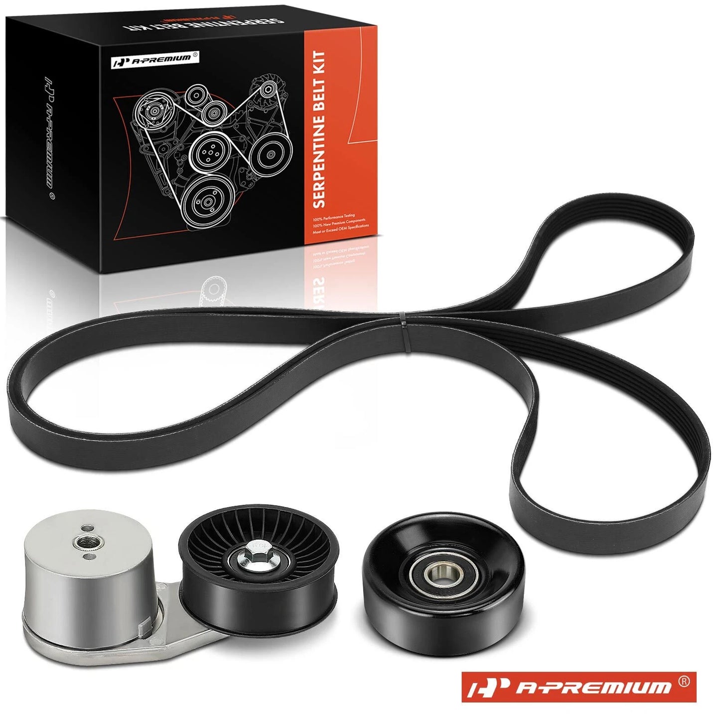 3X Serpentine Belt Drive Component Kit for Chevy GMC C2500 K2500 (1999–2007)