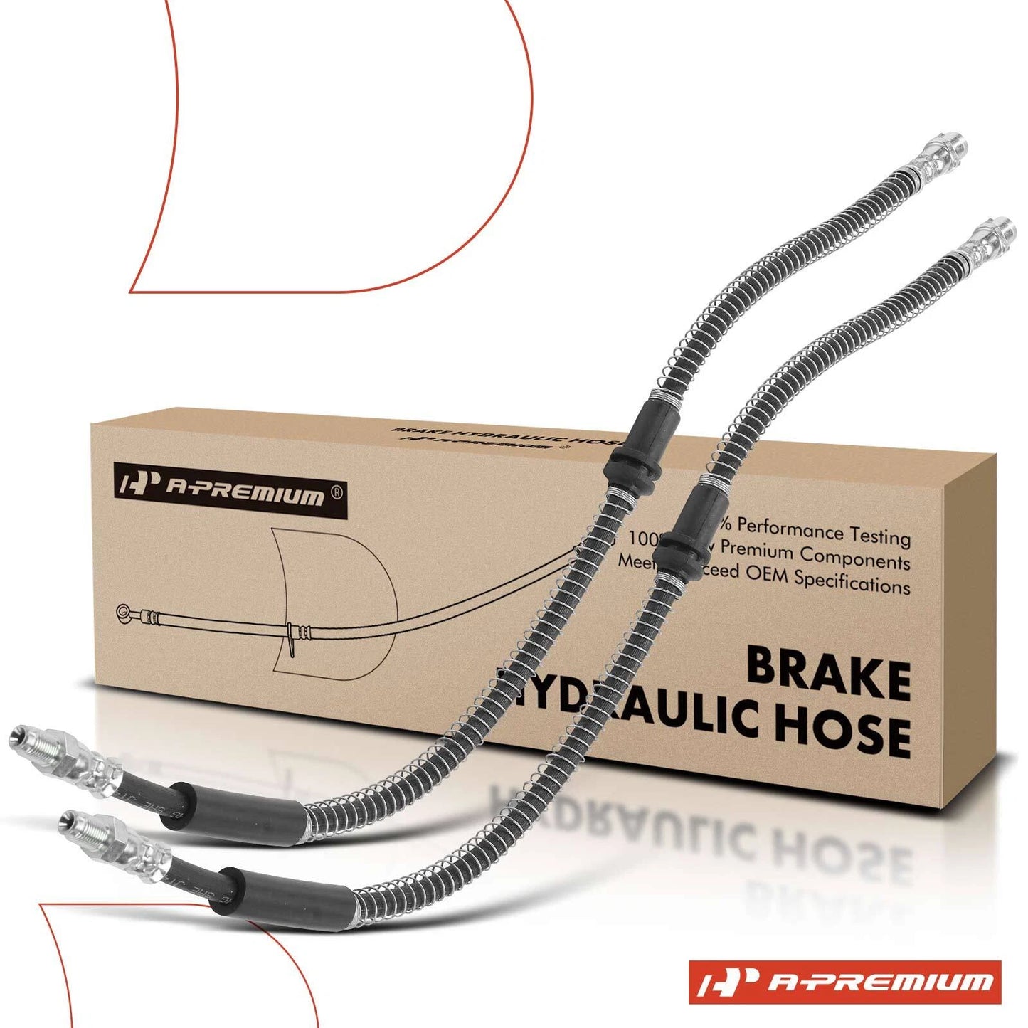 2X Front Brake Hydraulic Hose for Mercedes-Benz SL400 SL450 (2015–2016)