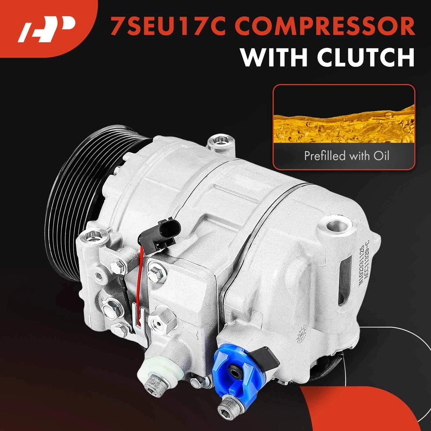 A/C Compressor with Clutch for Mercedes-Benz C32 AMG (2002–2004)