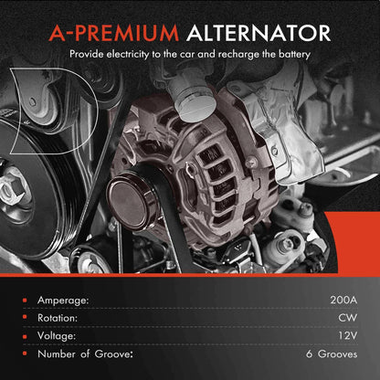 Alternator for Chevy Malibu Pontiac G6 Saturn Aura (2006–2010) 125A