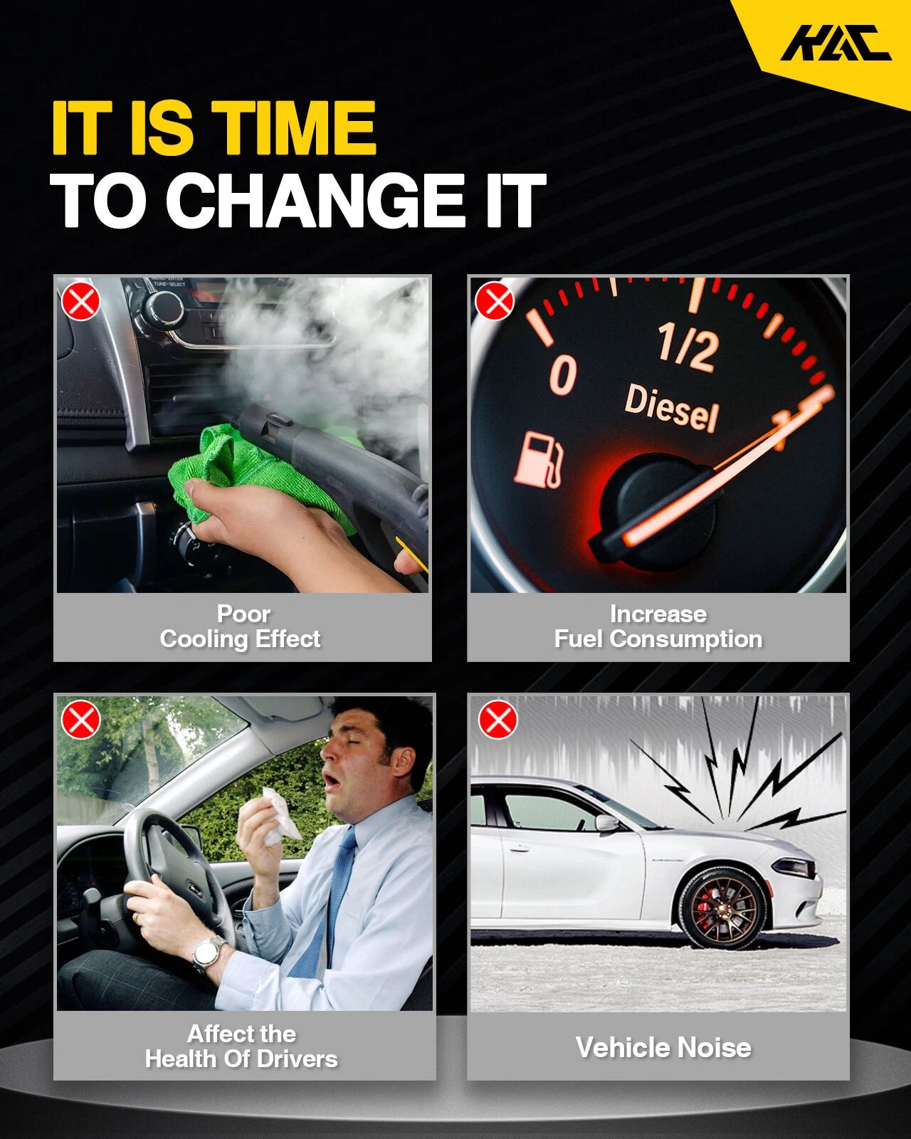 A/C Compressor with Clutch for Kia Sorento 2011–2015 and Santa Fe 2013–2018