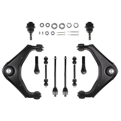 10x Front Upper Control Arms Tie Rod for Chevy Silverado Sierra HD (2011–2019)