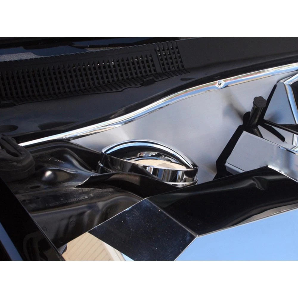 Chrome Stainless Shock Tower Dome Covers for 2011-2017 Chrysler 300 Charger
