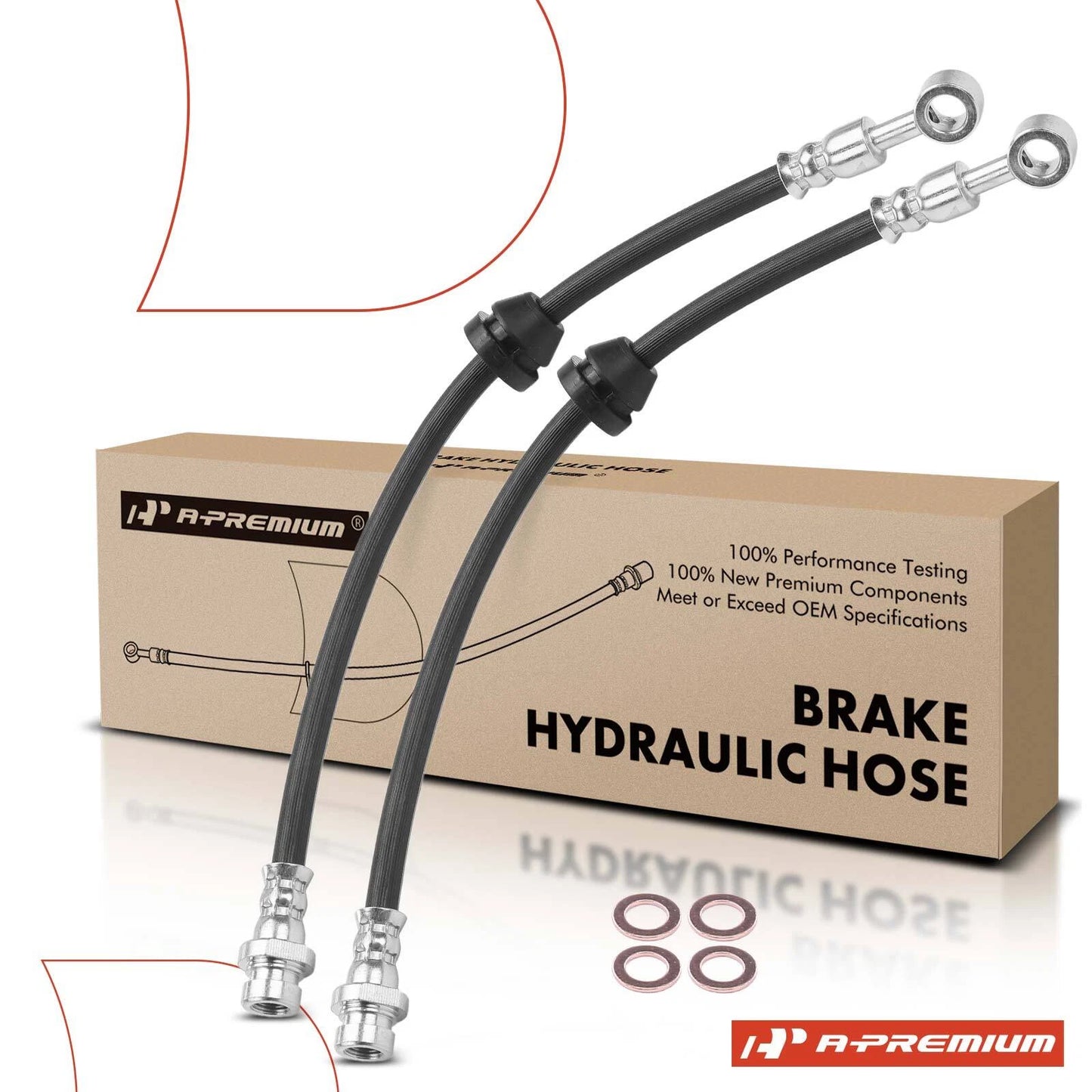 2X Front Brake Hydraulic Hose for Chevrolet Aveo (2004–2011)