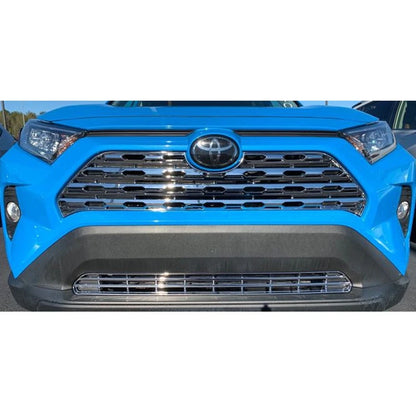 2pc Grille Insert Replacement for 2019–2021 Toyota RAV4 Chrome Plated