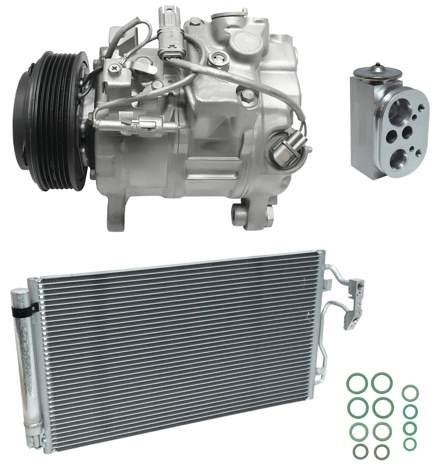 A/C Compressor Kit With Condenser for BMW 328i 2.0L Turbo (2013–2013)