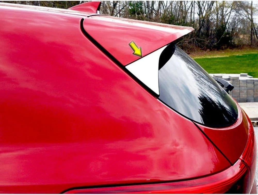 2pc Luxury FX Stainless Steel Sliding Rear Window Trim for 2017-22 Kia Sportage