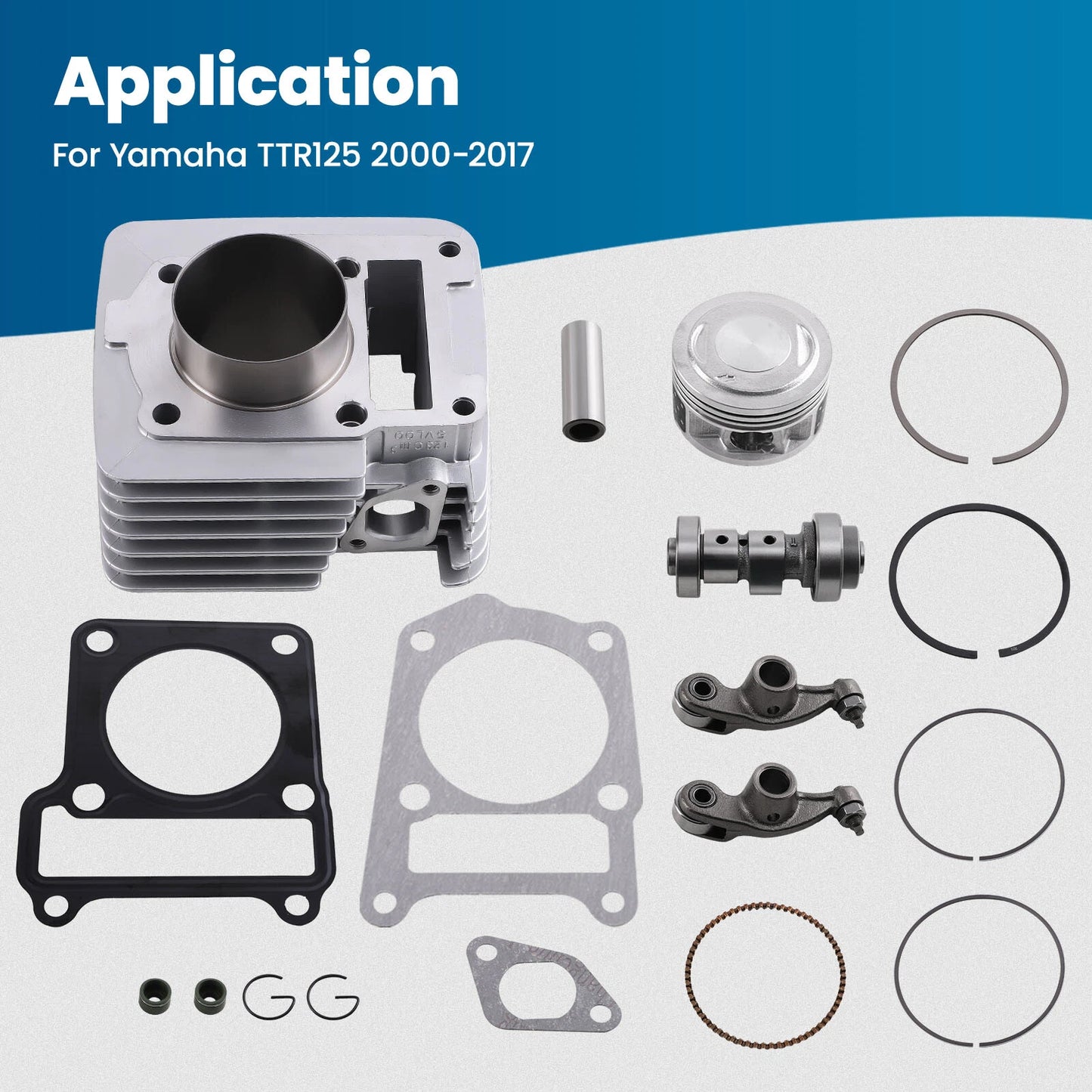 Big Bore Cylinder Piston Gaskets Kit for Yamaha TTR125 (2001–2009)
