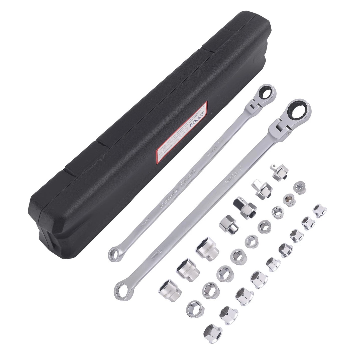 Flex Head Ratchet Wrench Set for 14mm–19mm (Chrome Vanadium) 25-Piece (2010–2010)