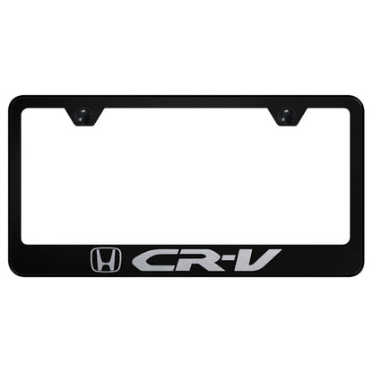 Laser Etched on Black License Plate Frame - Officially Licensed for Honda CR-V
