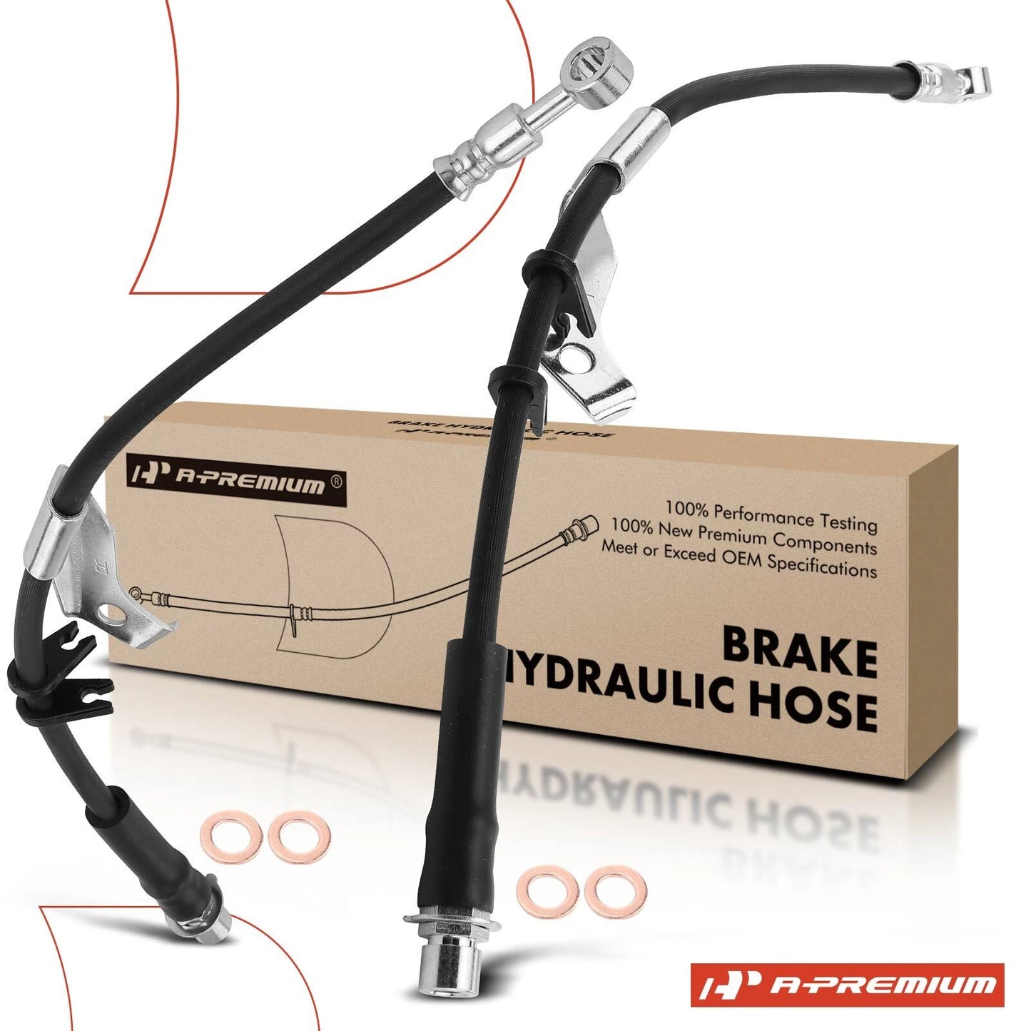 2X Front Brake Hydraulic Hose for Chevrolet Captiva Sport Equinox (2013–2017)