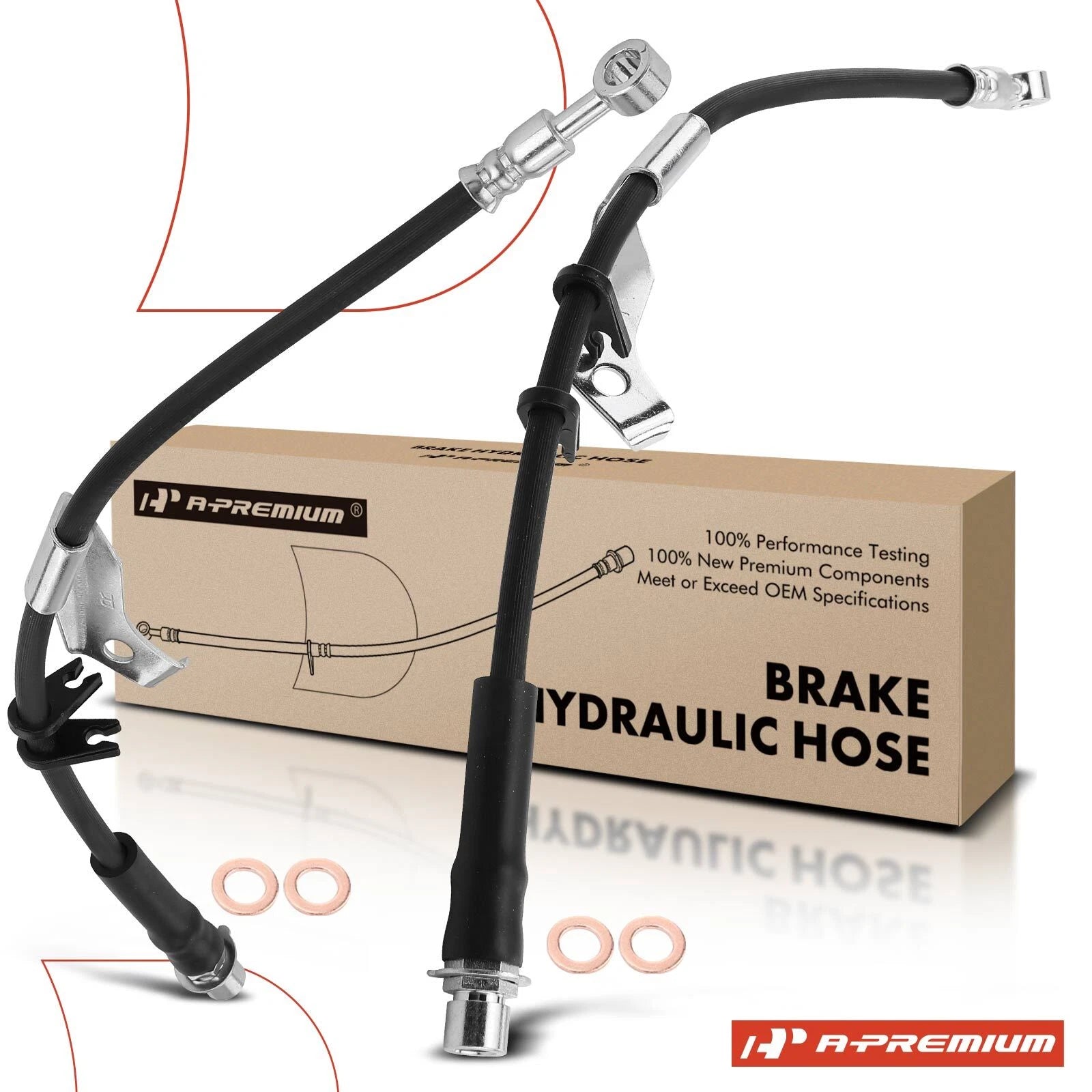 2X Front Brake Hydraulic Hose for Chevrolet Captiva Sport Equinox (2013–2017)