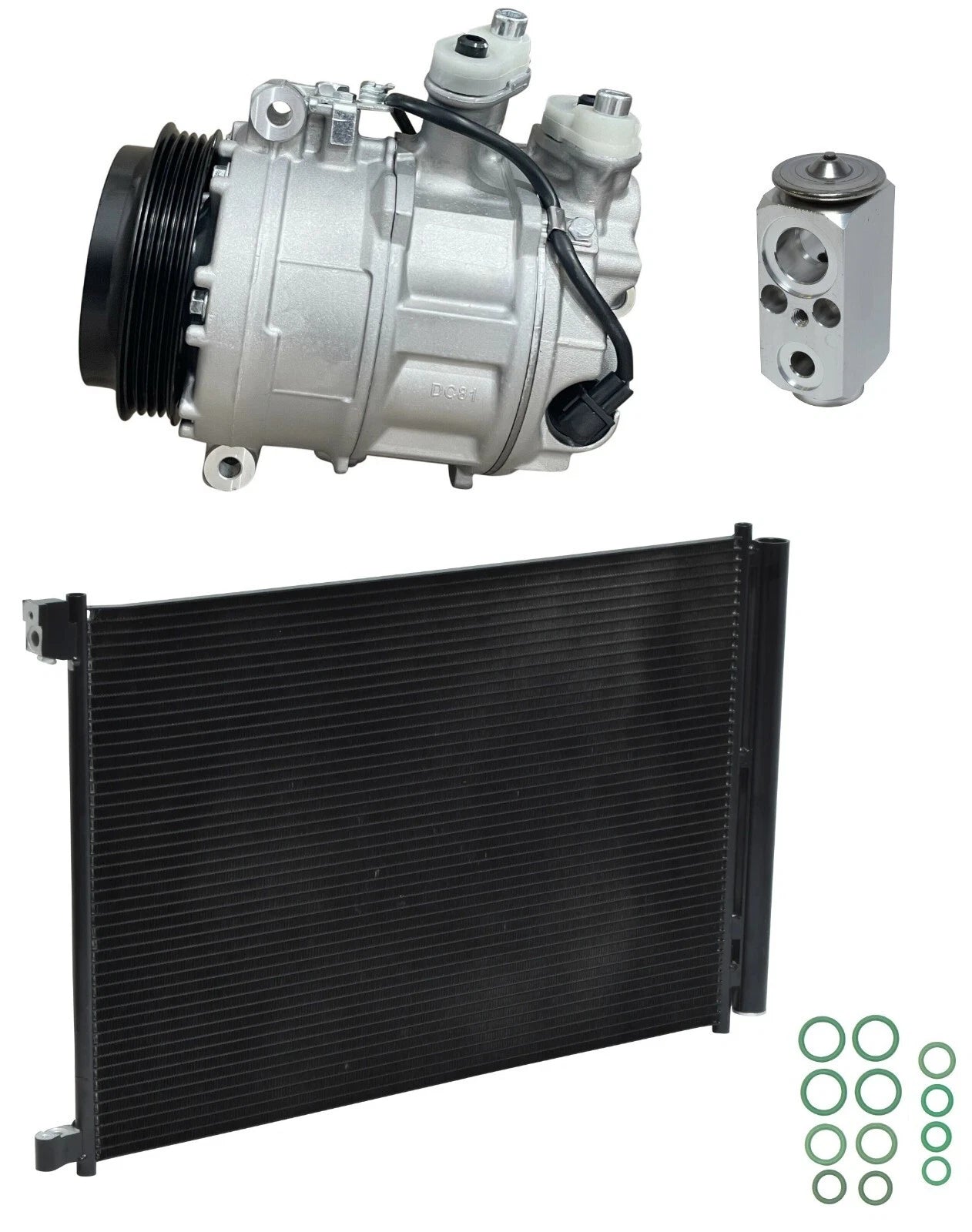 AC Compressor Kit With Condenser for Mercedes C63 AMG S 4.0L (2016–2016)
