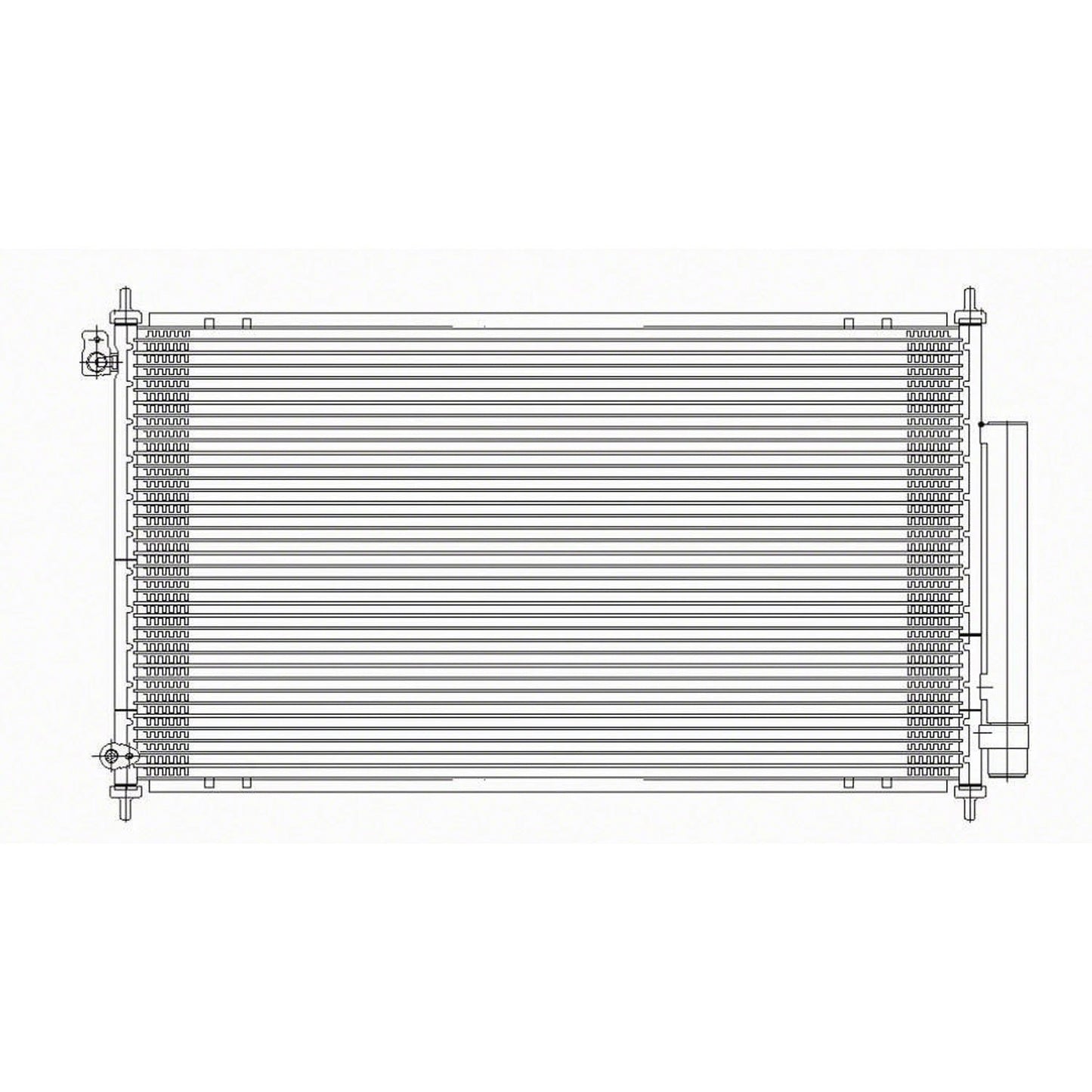 Replacement A/C Condenser w/Receiver Drier For 2004-2008 Acura TSX