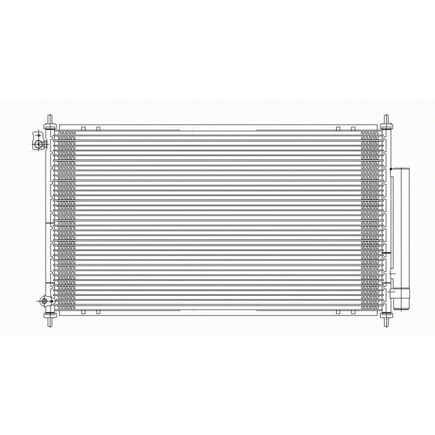 Replacement A/C Condenser w/Receiver Drier For 2004-2008 Acura TSX