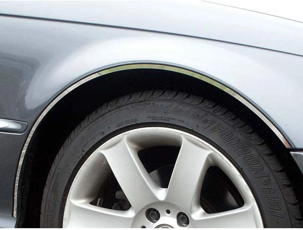 4pc. Luxury FX Stainless Steel Long Fender Trim w/3M for 2001-2005 BMW 325i 2DR