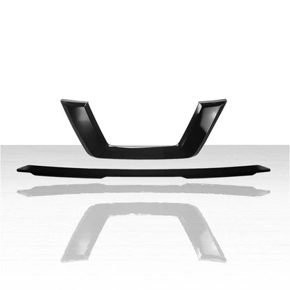 2pc Grille Overlay for 2018-2020 Nissan Rogue - Gloss Black - ARFG210