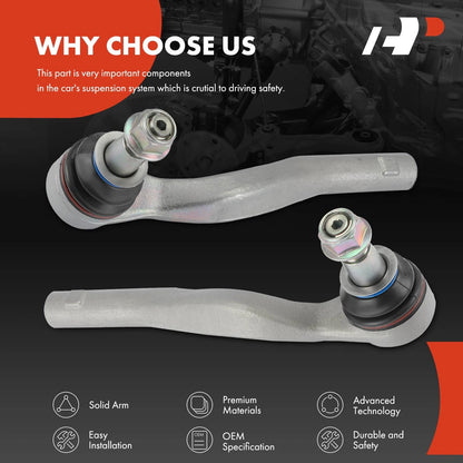 2X Front Outer Tie Rod Ends for Mercedes-Benz E-Class (2010–2016)