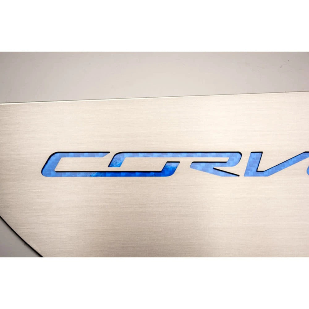 Door Guards with Yellow Carbon Fiber Inlay for 2014–2019 Corvette Z06 Z51