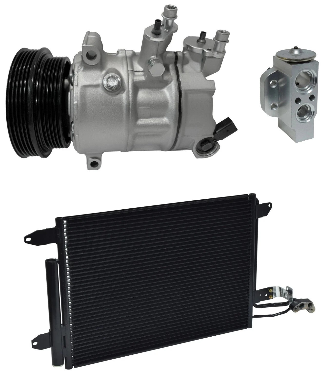 AC Compressor Kit With Condenser for Volkswagen Jetta 2.5L (2006–2009)