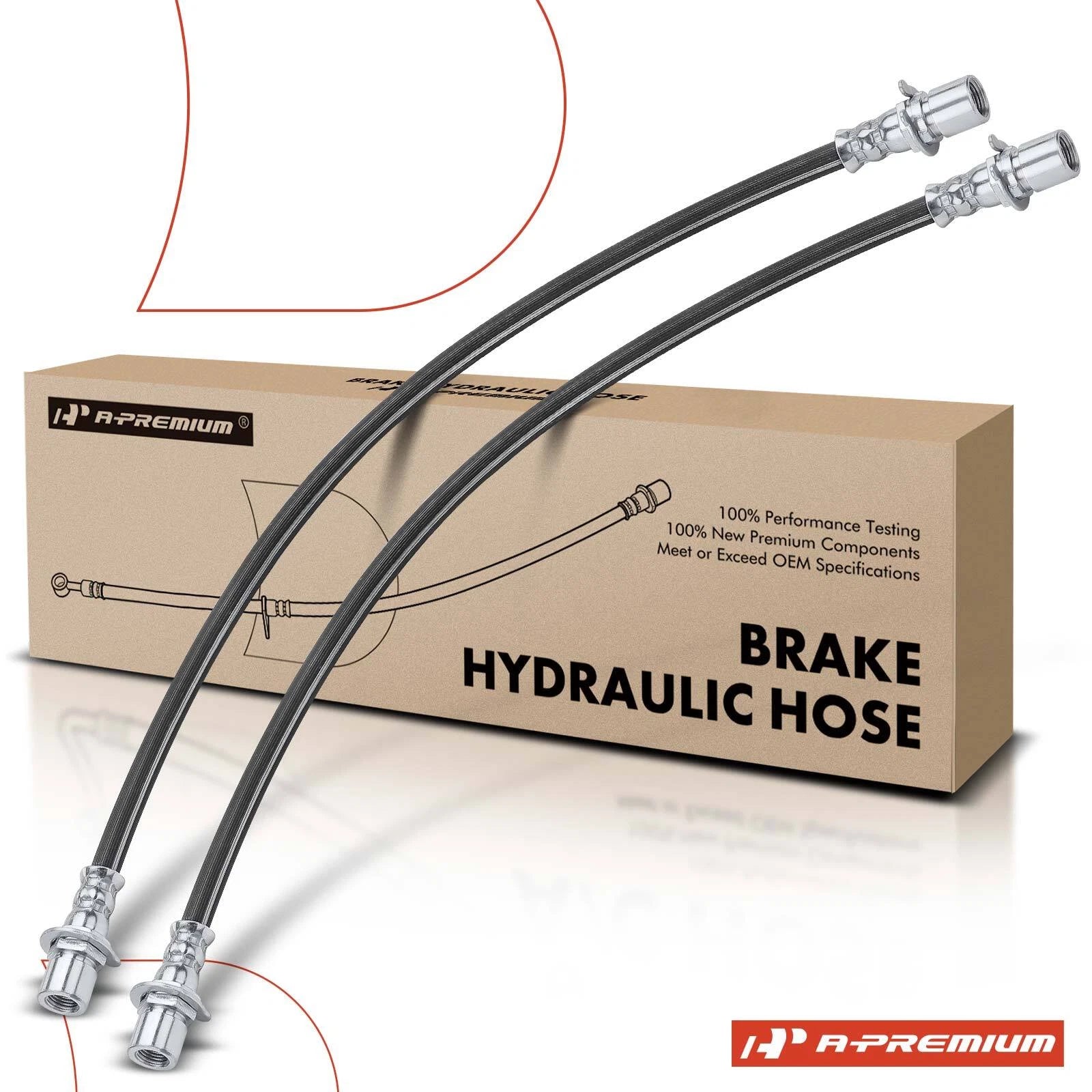 2X Rear Inner Brake Hydraulic Hose for Chevrolet Silverado 1500 (2007–2018)